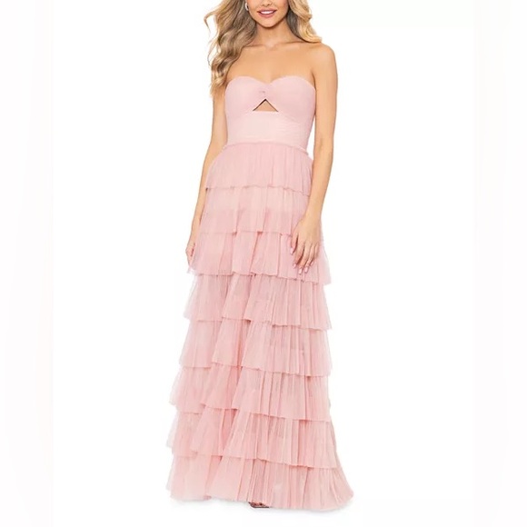 Aqua Dresses & Skirts - Aqua Pink Ruffled Tiered